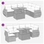 Set de sofás de jardín 7 pzas con cojines ratán sintético gris de , Conjuntos de jardín - Ref: Foro24-3327273, Precio: 485,60...