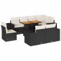 Set de sofás de jardín con cojines 9 pzas ratán sintético negro de , Conjuntos de jardín - Ref: Foro24-3327388, Precio: 640,3...