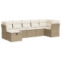 Set sofás de jardín 7 piezas y cojines ratán sintético beige de , Conjuntos de jardín - Ref: Foro24-3325304, Precio: 506,18 €...