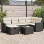 Set de sofás de jardín 7 pzas con cojines ratán sintético negro de , Conjuntos de jardín - Ref: Foro24-3325392, Precio: 426,5...