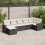 Set de sofás de jardín 7 pzas con cojines ratán sintético negro de , Conjuntos de jardín - Ref: Foro24-3325402, Precio: 423,1...