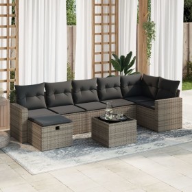 Set de sofás de jardín y cojines 8 piezas ratán sintético gris de , Conjuntos de jardín - Ref: Foro24-3325416, Precio: 498,93...