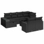 Set de sofás de jardín 11 pzas y cojines ratán sintético negro de , Conjuntos de jardín - Ref: Foro24-3326069, Precio: 629,18...