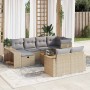 Set de sofás de jardín 11pzas con cojines ratán sintético beige de , Conjuntos de jardín - Ref: Foro24-3326083, Precio: 633,6...