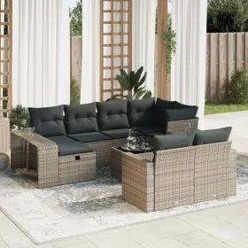 Set de sofás de jardín 11 pzas y cojines ratán sintético gris de , Conjuntos de jardín - Ref: Foro24-3326074, Precio: 611,47 ...