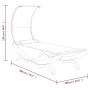 Tumbona con dosel madera maciza curvada crema 100x200x126 cm de vidaXL, Camas para exteriores - Ref: Foro24-313945, Precio: 1...