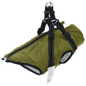 Abrigo perro con arnés impermeable reflectante L verde militar de , Ropa para perros - Ref: Foro24-4019894, Precio: 19,12 €, ...