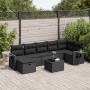 Set de sofás de jardín y cojines 8 piezas ratán sintético negro de , Conjuntos de jardín - Ref: Foro24-3325511, Precio: 537,2...