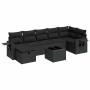 Set de sofás de jardín y cojines 8 piezas ratán sintético negro de , Conjuntos de jardín - Ref: Foro24-3325511, Precio: 537,2...