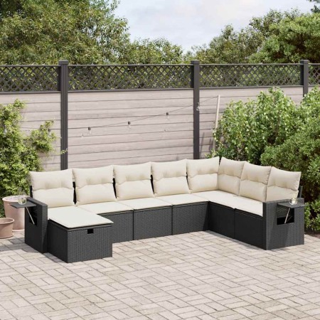 Set de sofás de jardín y cojines 8 piezas ratán sintético negro de , Conjuntos de jardín - Ref: Foro24-3325532, Precio: 480,6...