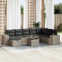 Set de sofás de jardín con cojines 9 pzas ratán sintético gris de , Conjuntos de jardín - Ref: Foro24-3325746, Precio: 570,76...