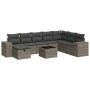 Set de sofás de jardín con cojines 9 pzas ratán sintético gris de , Conjuntos de jardín - Ref: Foro24-3325746, Precio: 570,76...