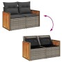 Set de sofás de jardín 4 pzas y cojines ratán sintético gris de , Conjuntos de jardín - Ref: Foro24-3326008, Precio: 262,76 €...