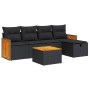 Set de sofás de jardín 6 piezas y cojines ratán sintético negro de , Conjuntos de jardín - Ref: Foro24-3326017, Precio: 357,7...