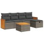 Set de muebles de jardín 6 pzas y cojines ratán sintético gris de , Conjuntos de jardín - Ref: Foro24-3326022, Precio: 351,84...