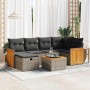 Set de sofás de jardín 7 pzas con cojines ratán sintético gris de , Conjuntos de jardín - Ref: Foro24-3326036, Precio: 447,60...