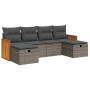 Set de muebles de jardín 6 pzas y cojines ratán sintético gris de , Conjuntos de jardín - Ref: Foro24-3326057, Precio: 363,47...