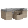 Set sofás de jardín 7 piezas y cojines ratán sintético beige de , Conjuntos de jardín - Ref: Foro24-3326110, Precio: 522,27 €...