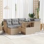Set sofás de jardín 7 piezas y cojines ratán sintético beige de , Conjuntos de jardín - Ref: Foro24-3326190, Precio: 507,16 €...