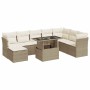 Set de sofás de jardín con cojines 9 pzas ratán sintético beige de , Conjuntos de jardín - Ref: Foro24-3326209, Precio: 659,4...