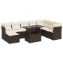 Set de sofás de jardín 9 pzas y cojines ratán sintético marrón de , Conjuntos de jardín - Ref: Foro24-3326214, Precio: 620,48...