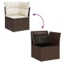 Set de sofás de jardín 9 pzas y cojines ratán sintético marrón de , Conjuntos de jardín - Ref: Foro24-3326214, Precio: 620,48...