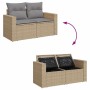 Juego de sofás jardín con cojines 5 pzas ratán sintético beige de , Conjuntos de jardín - Ref: Foro24-3326240, Precio: 402,30...