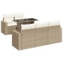 Juego de sofás jardín con cojines 6 pzas ratán sintético beige de , Conjuntos de jardín - Ref: Foro24-3326249, Precio: 538,91...