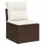 Set de sofás de jardín 9 pzas y cojines ratán sintético marrón de , Conjuntos de jardín - Ref: Foro24-3326294, Precio: 678,25...