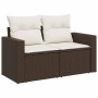 Set de sofás de jardín 9 pzas y cojines ratán sintético marrón de , Conjuntos de jardín - Ref: Foro24-3326294, Precio: 678,25...