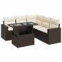 Set sofás de jardín 6 piezas y cojines ratán sintético marrón de , Conjuntos de jardín - Ref: Foro24-3326324, Precio: 465,52 ...