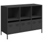 Aparador de acero laminado en frío negro 101,5x39x73,5 cm de , Aparadores - Ref: Foro24-851364, Precio: 161,87 €, Descuento: %