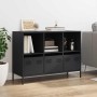Aparador de acero laminado en frío negro 101,5x39x73,5 cm de , Aparadores - Ref: Foro24-851364, Precio: 161,87 €, Descuento: %