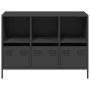 Aparador de acero laminado en frío negro 101,5x39x73,5 cm de , Aparadores - Ref: Foro24-851364, Precio: 161,87 €, Descuento: %