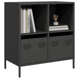 Aparador de acero laminado en frío negro 68x39x73,5 cm de , Aparadores - Ref: Foro24-851358, Precio: 83,57 €, Descuento: %
