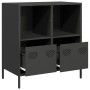Aparador de acero laminado en frío negro 68x39x73,5 cm de , Aparadores - Ref: Foro24-851358, Precio: 83,57 €, Descuento: %