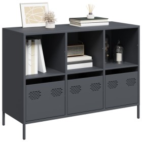 Aparador acero laminado en frío gris antracita 101,5x39x73,5 cm de , Aparadores - Ref: Foro24-851366, Precio: 170,85 €, Descu...