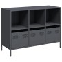 Aparador acero laminado en frío gris antracita 101,5x39x73,5 cm de , Aparadores - Ref: Foro24-851366, Precio: 170,85 €, Descu...