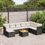 Set de sofás de jardín con cojines 9 pzas ratán sintético negro de , Conjuntos de jardín - Ref: Foro24-3325773, Precio: 512,5...