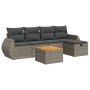 Set de muebles de jardín 6 pzas y cojines ratán sintético gris de , Conjuntos de jardín - Ref: Foro24-3325840, Precio: 364,96...