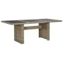 Mesa de comedor jardín vidrio y ratán PE marrón 200x100x74 cm de vidaXL, Mesas de jardín - Ref: Foro24-310141, Precio: 185,02...