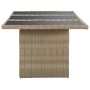 Mesa de comedor jardín vidrio y ratán PE marrón 200x100x74 cm de vidaXL, Mesas de jardín - Ref: Foro24-310141, Precio: 253,30...