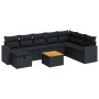 Set de sofás de jardín con cojines 9 pzas ratán sintético negro de , Conjuntos de jardín - Ref: Foro24-3325800, Precio: 566,9...