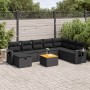 Set de sofás de jardín con cojines 9 pzas ratán sintético negro de , Conjuntos de jardín - Ref: Foro24-3325828, Precio: 571,7...
