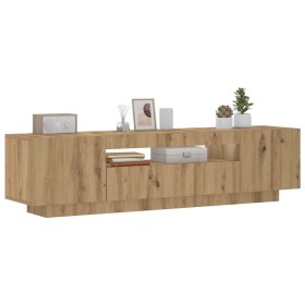 Mueble de TV luces LED madera roble artisan 160x35x40 cm de , Muebles TV - Ref: Foro24-856360, Precio: 119,05 €, Descuento: %