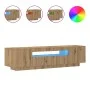Mueble de TV luces LED madera roble artisan 160x35x40 cm de , Muebles TV - Ref: Foro24-856360, Precio: 125,69 €, Descuento: %
