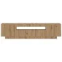Mueble de TV luces LED madera roble artisan 160x35x40 cm de , Muebles TV - Ref: Foro24-856360, Precio: 125,69 €, Descuento: %