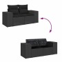 Set de sofás de jardín 6 piezas y cojines ratán sintético negro de , Conjuntos de jardín - Ref: Foro24-3325863, Precio: 391,1...