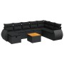 Set de sofás de jardín con cojines 9 pzas ratán sintético negro de , Conjuntos de jardín - Ref: Foro24-3325856, Precio: 563,1...