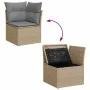 Set sofás jardín y cojines 11 pzas ratán sintético acacia beige de , Conjuntos de jardín - Ref: Foro24-3327762, Precio: 794,1...